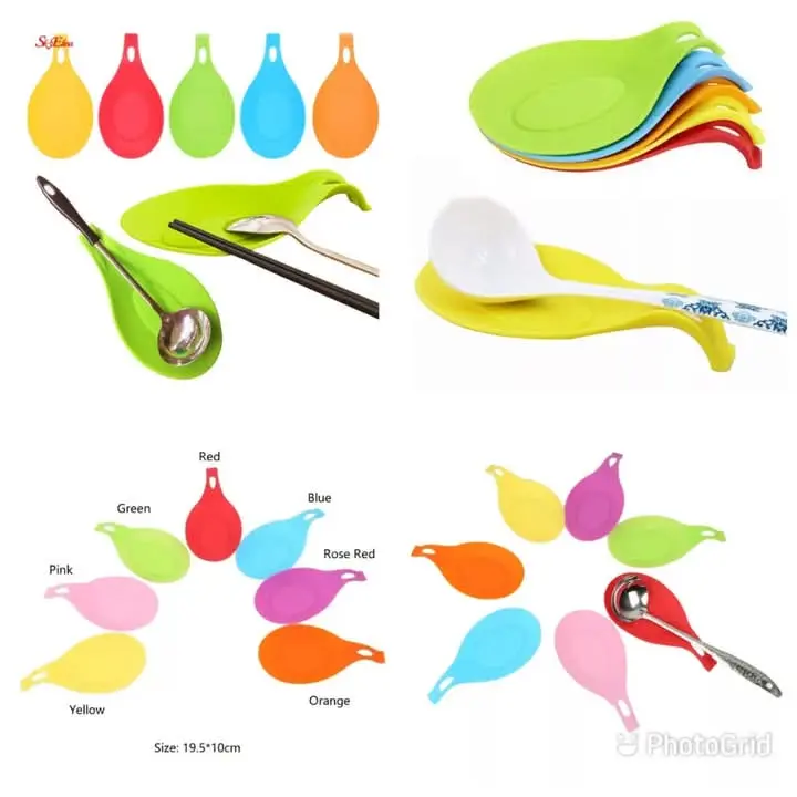 Silicone spoon rest