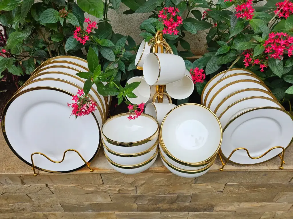 24pcs gold rim dinnerset