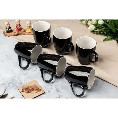 Black mugs 6pcs set