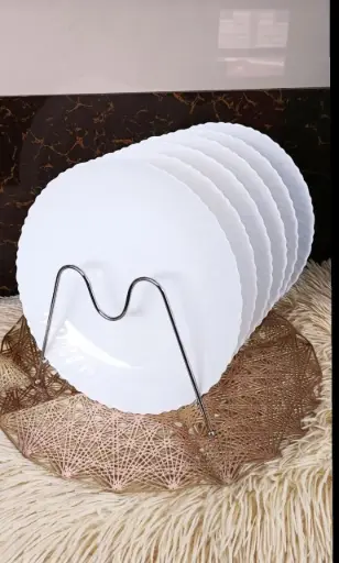 10.5" plain white plate