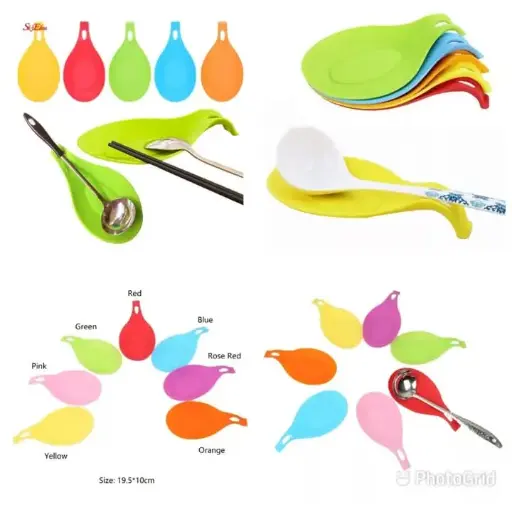 Silicone spoon rest