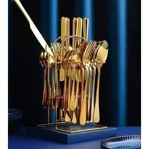Gold cutlery set